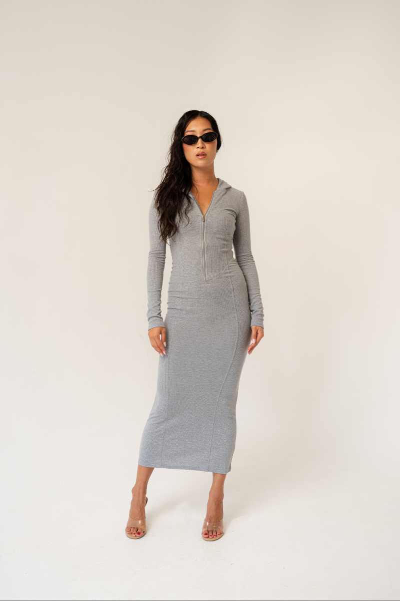 zipper dress from 50 shades of grey Dakota johnson purple dress with gold zip 50 shades darker