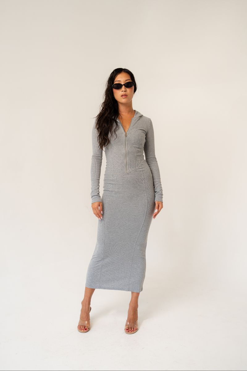 Vail Contour Zip Up Maxi Dress